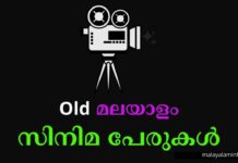 old malayalam movie names